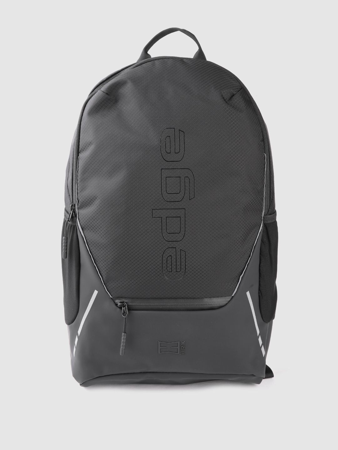 HRX by Hrithik Roshan Unisex Black Typography Backpack with Reflective Strip Price in India