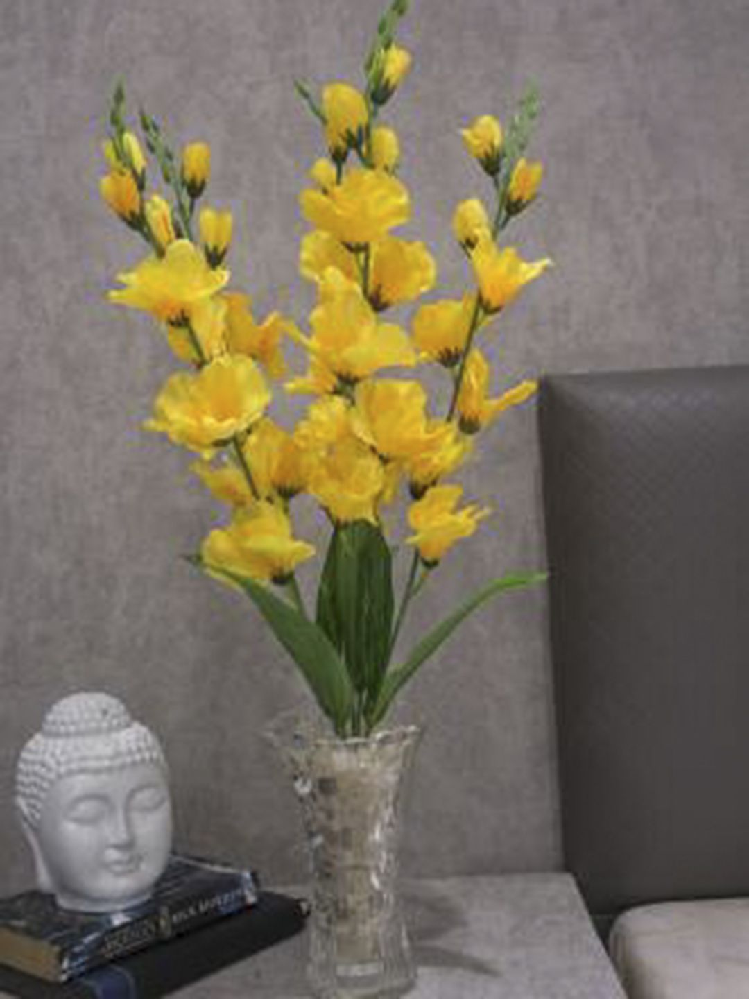 PolliNation Yellow & Green Artificial Gladiolus Flower Price in India
