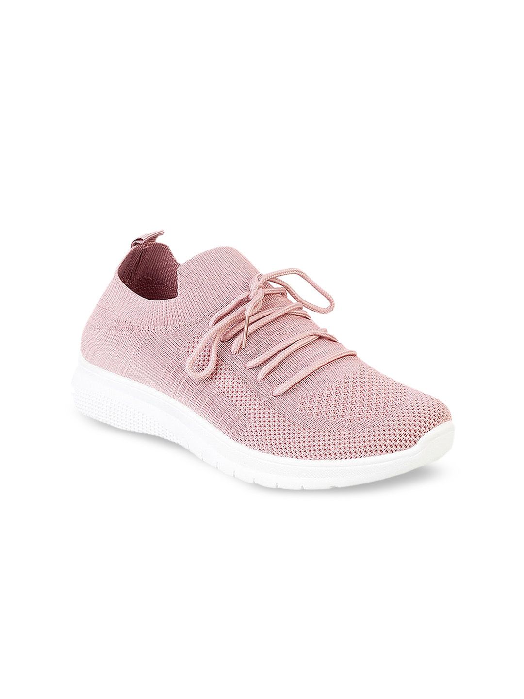 WALKWAY by Metro Women Peach-Coloured Woven Design Sneakers Price in India