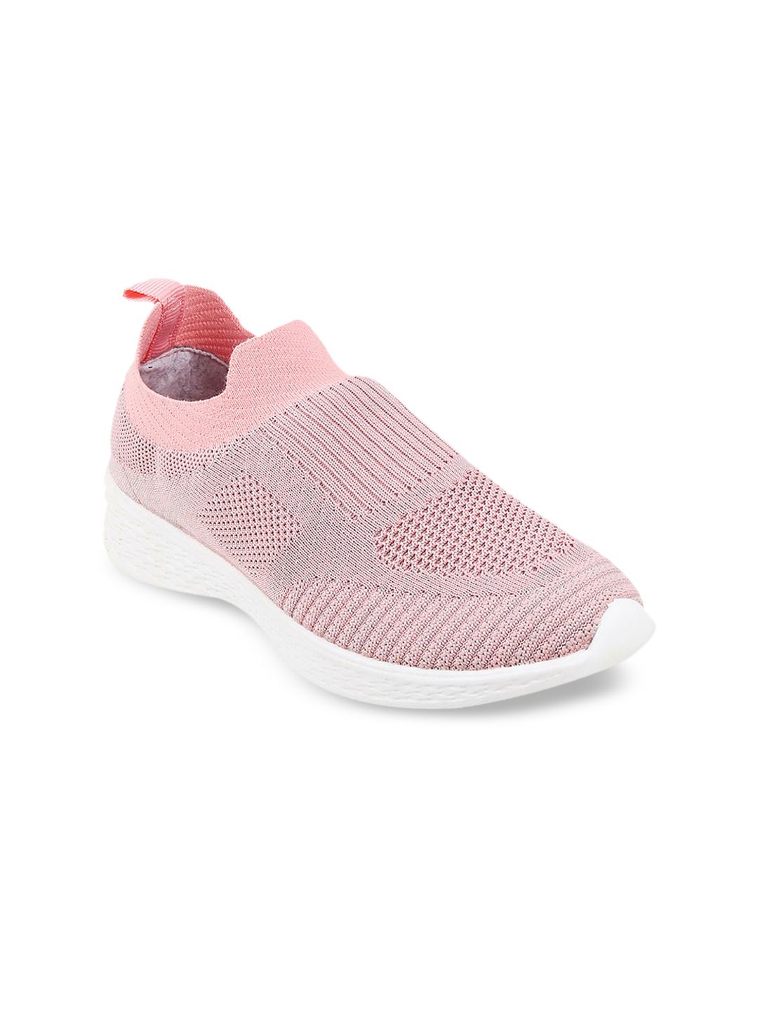 WALKWAY by Metro Women Pink Woven Design Slip-On Sneakers Price in India
