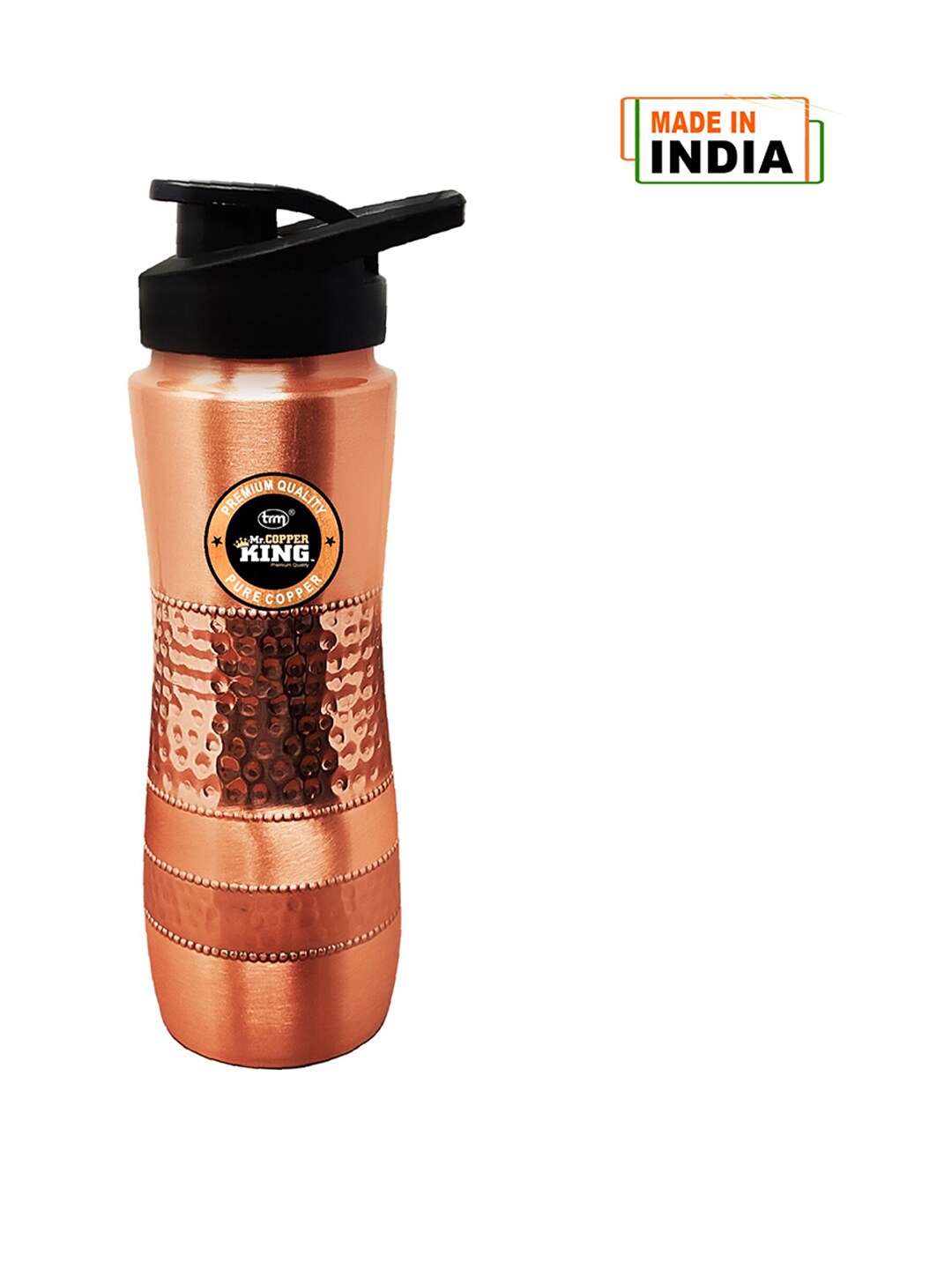 MR. COPPER KING Copper-Toned Textured Sipper Bottle 800ml Price in India