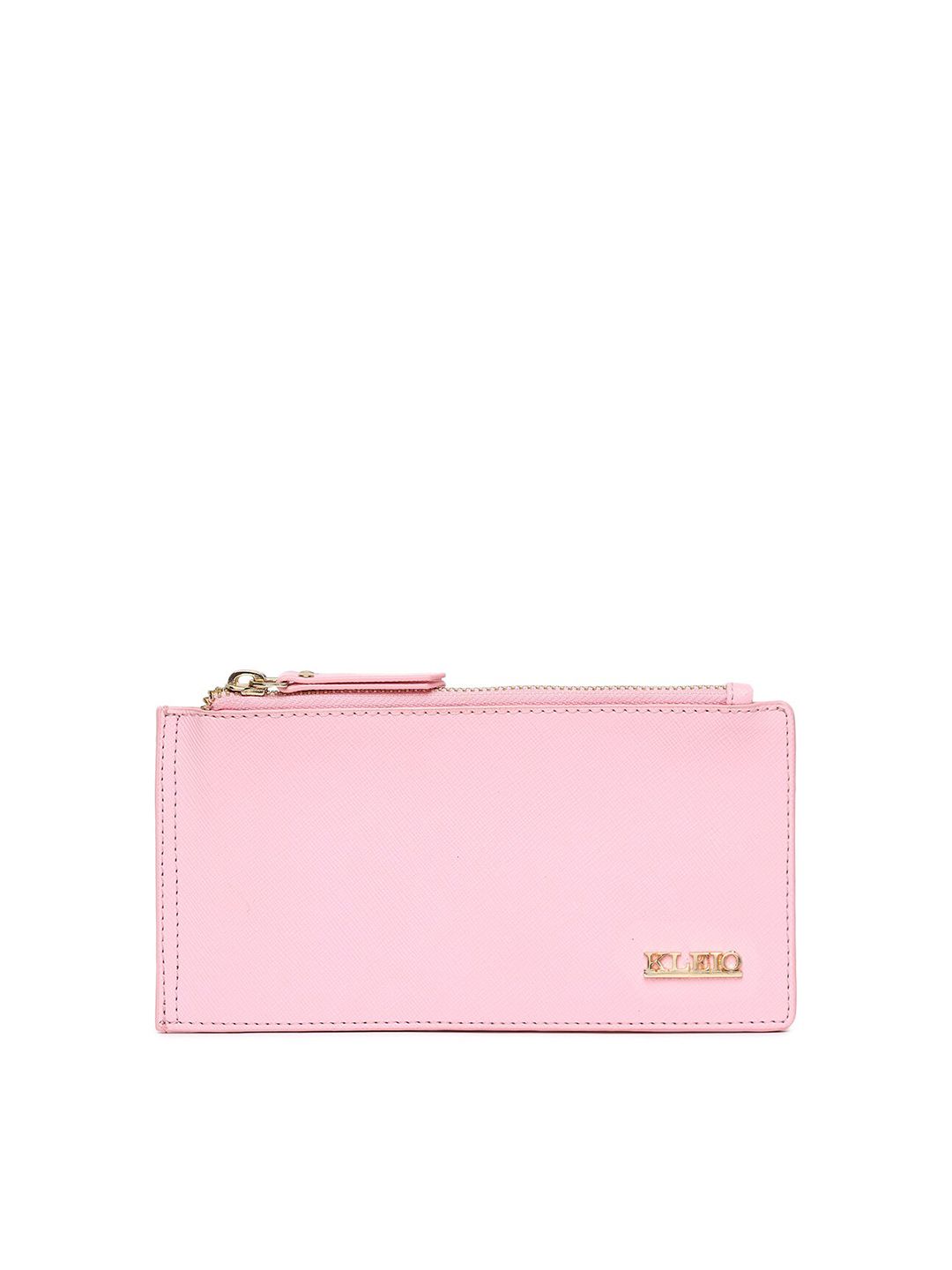 KLEIO Women Pink Multi Slot Mobile Wallet Envelope Price in India