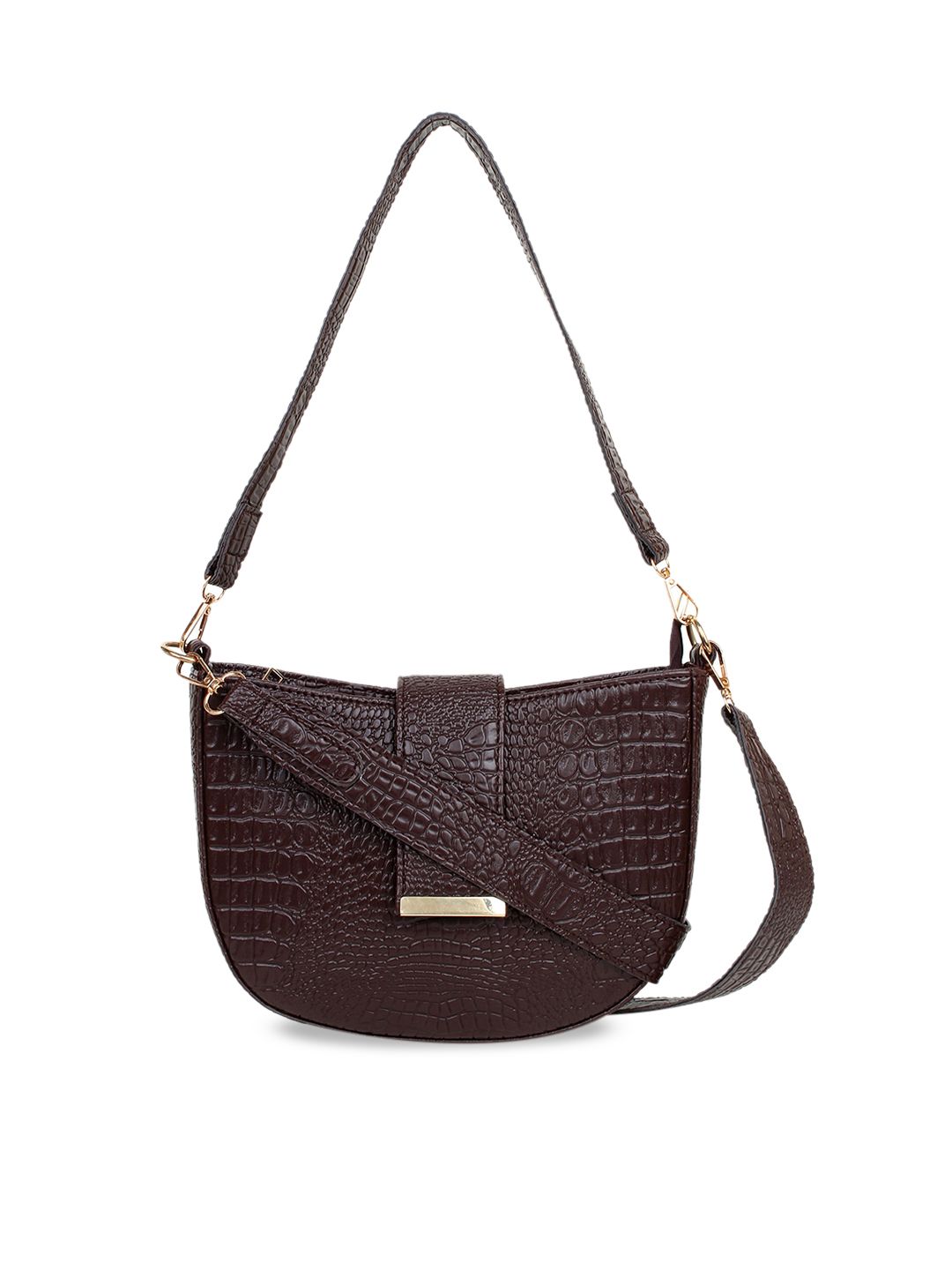 LEGAL BRIBE Brown Animal Textured PU Structured Fashion Price in India