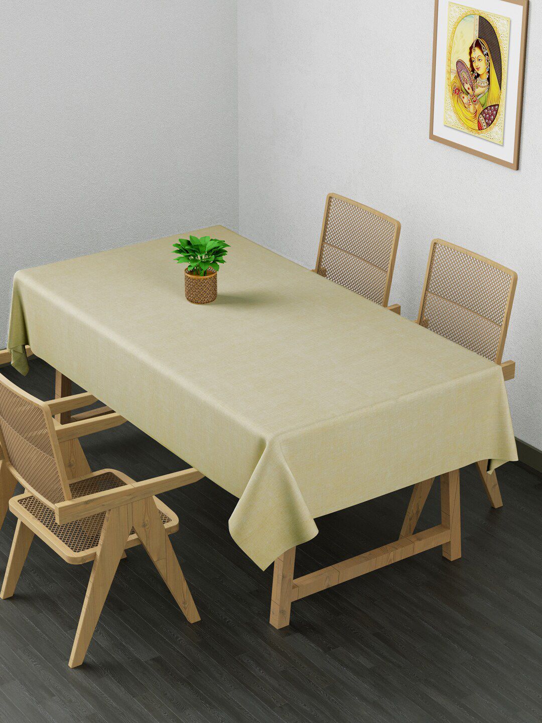 Clasiko Green Solid 4 Seater Table Cover Price in India