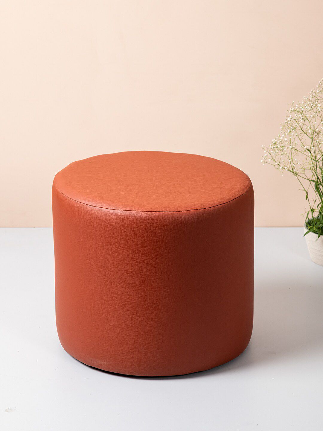 nestroots Brown Round Poufe Ottoman Price in India