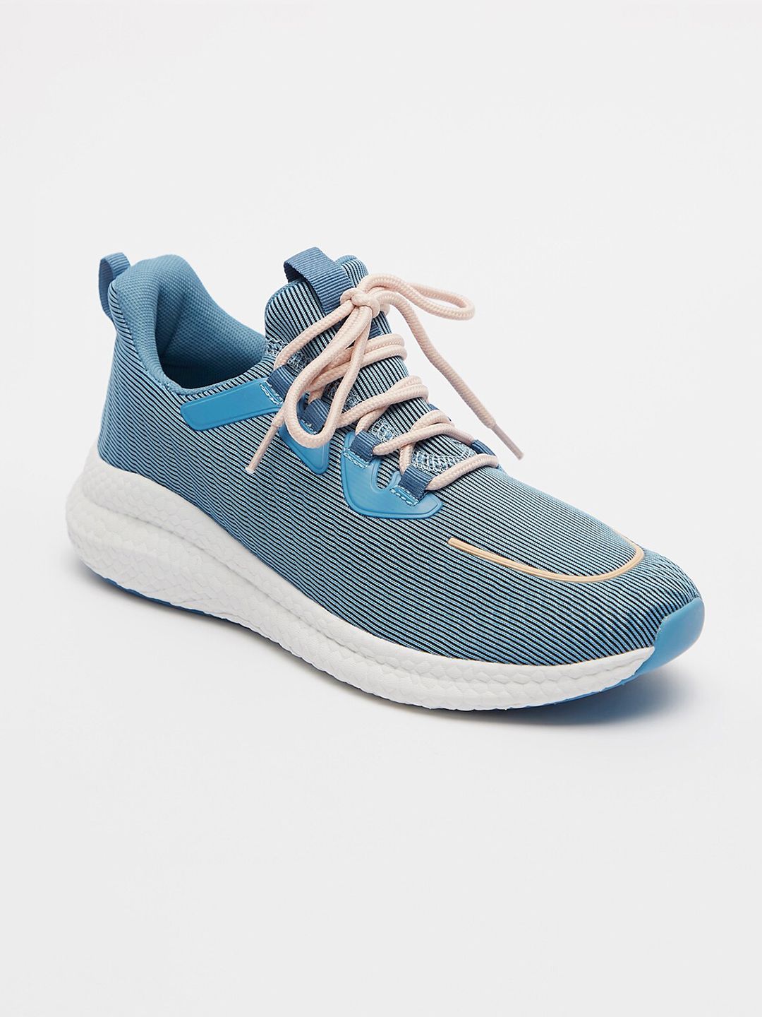 shoexpress Women Blue Textile Walking Non-Marking Shoes Price in India