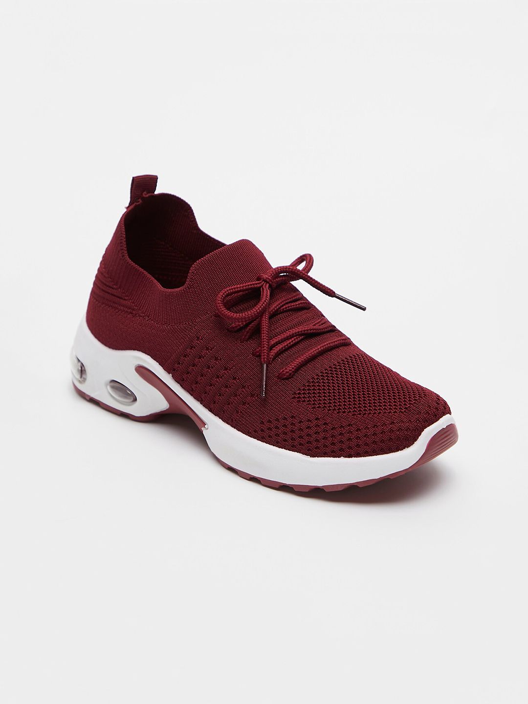 shoexpress Women Maroon Textile Training or Gym Non-Marking Shoes Price in India
