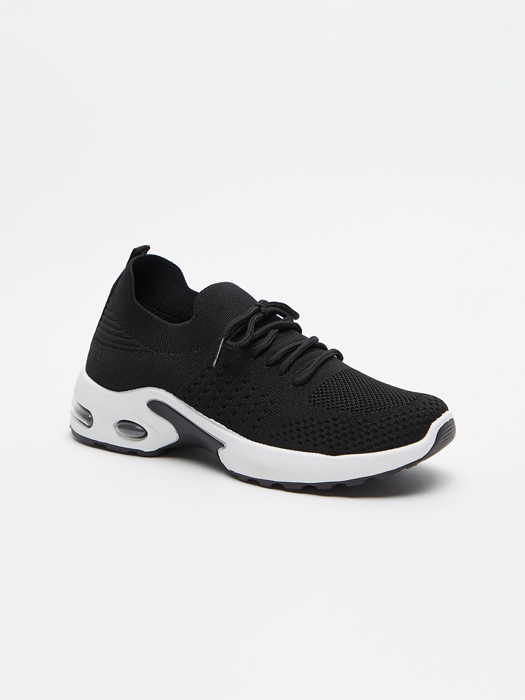 shoexpress Women Black Textile Training or Gym Non-Marking Shoes Price in India