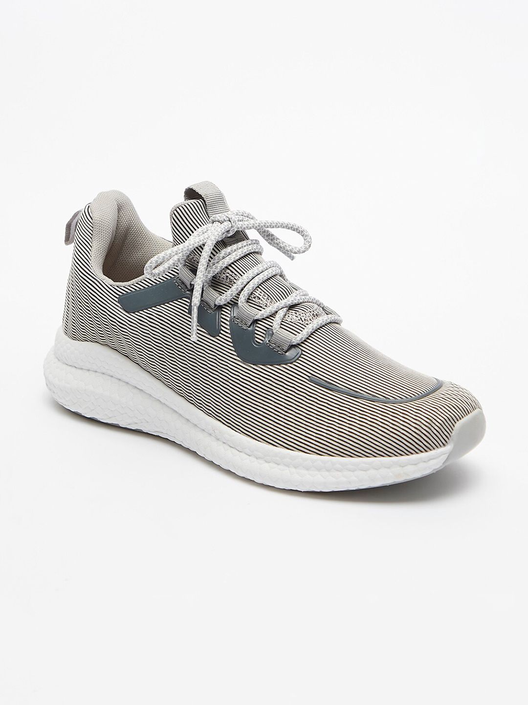 shoexpress Women Grey Textile Walking Non-Marking Shoes Price in India