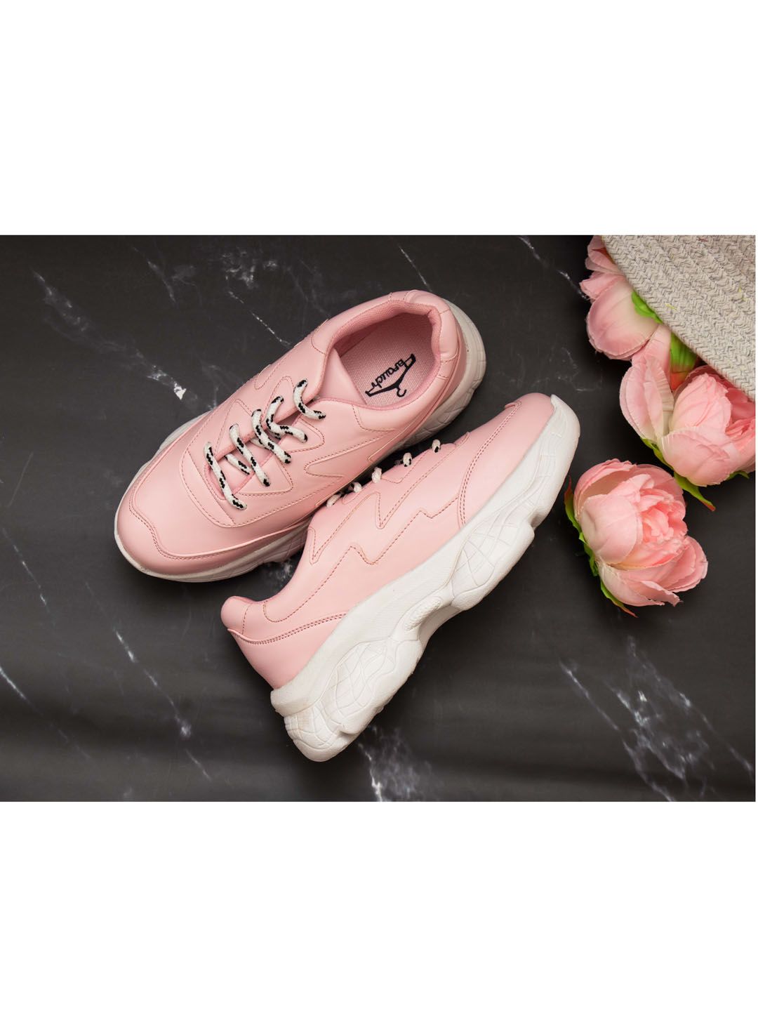 Brauch Women Pink Solid Casual Sneakers Price in India