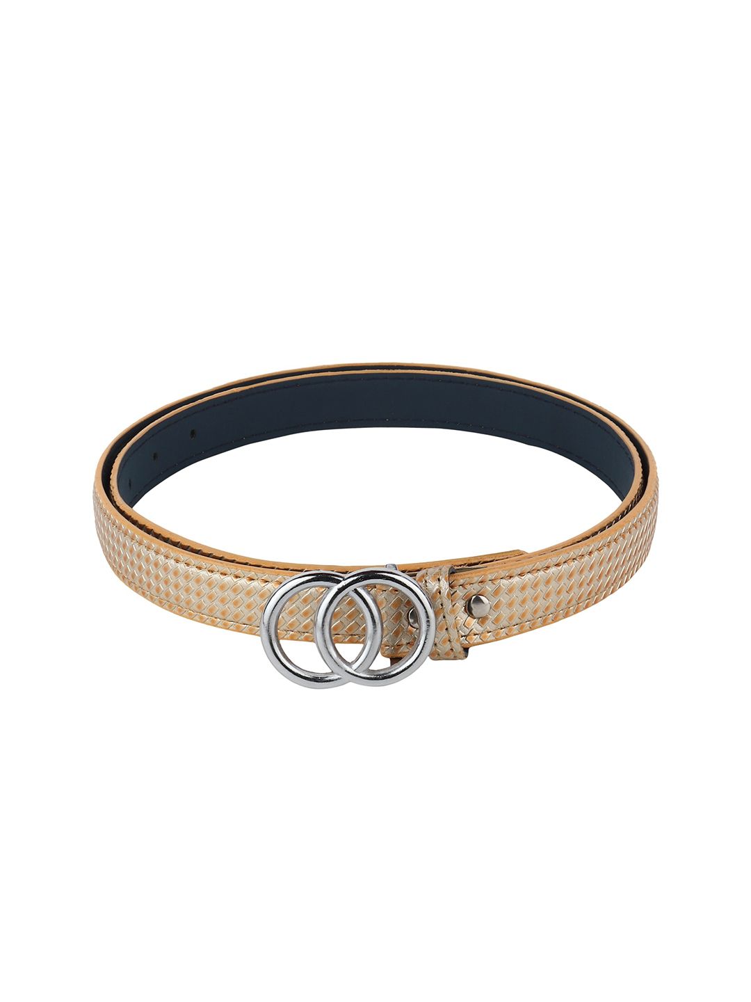 Swiss Design Women Gold-Toned Textured PU Belt Price in India