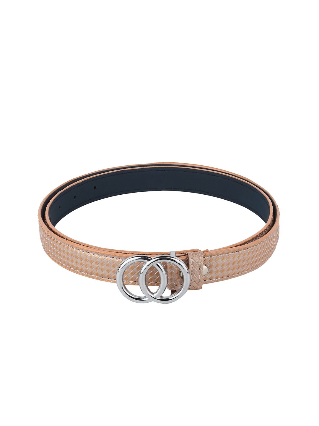 Swiss Design Women Beige Textured PU Belt Price in India