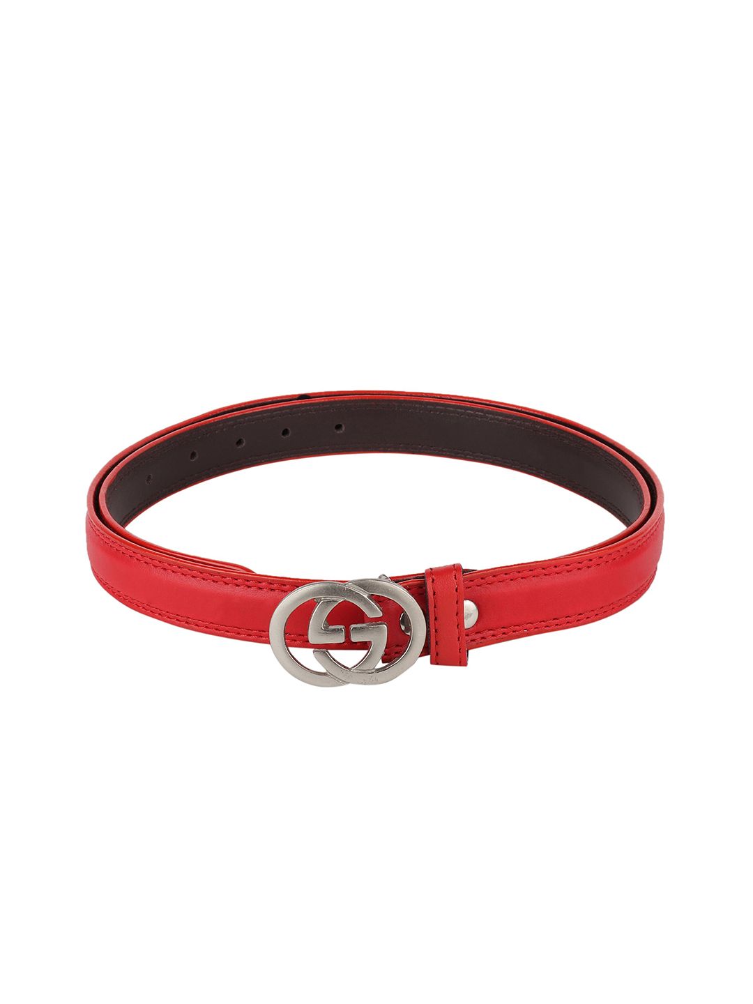 Swiss Design Women Red PU Belt Price in India