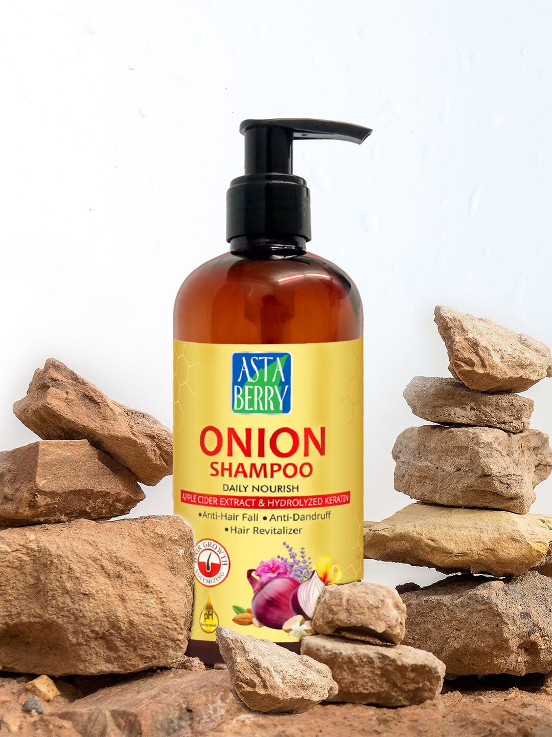 Astaberry Unisex Anti Hairfall, Dandruff & Revitalizer Onion Shampoo 300ml Price in India