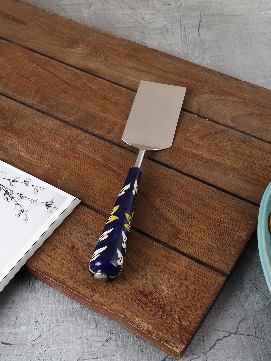 MIAH Decor Blue Stainless Steel Ceramic Spatula Price in India
