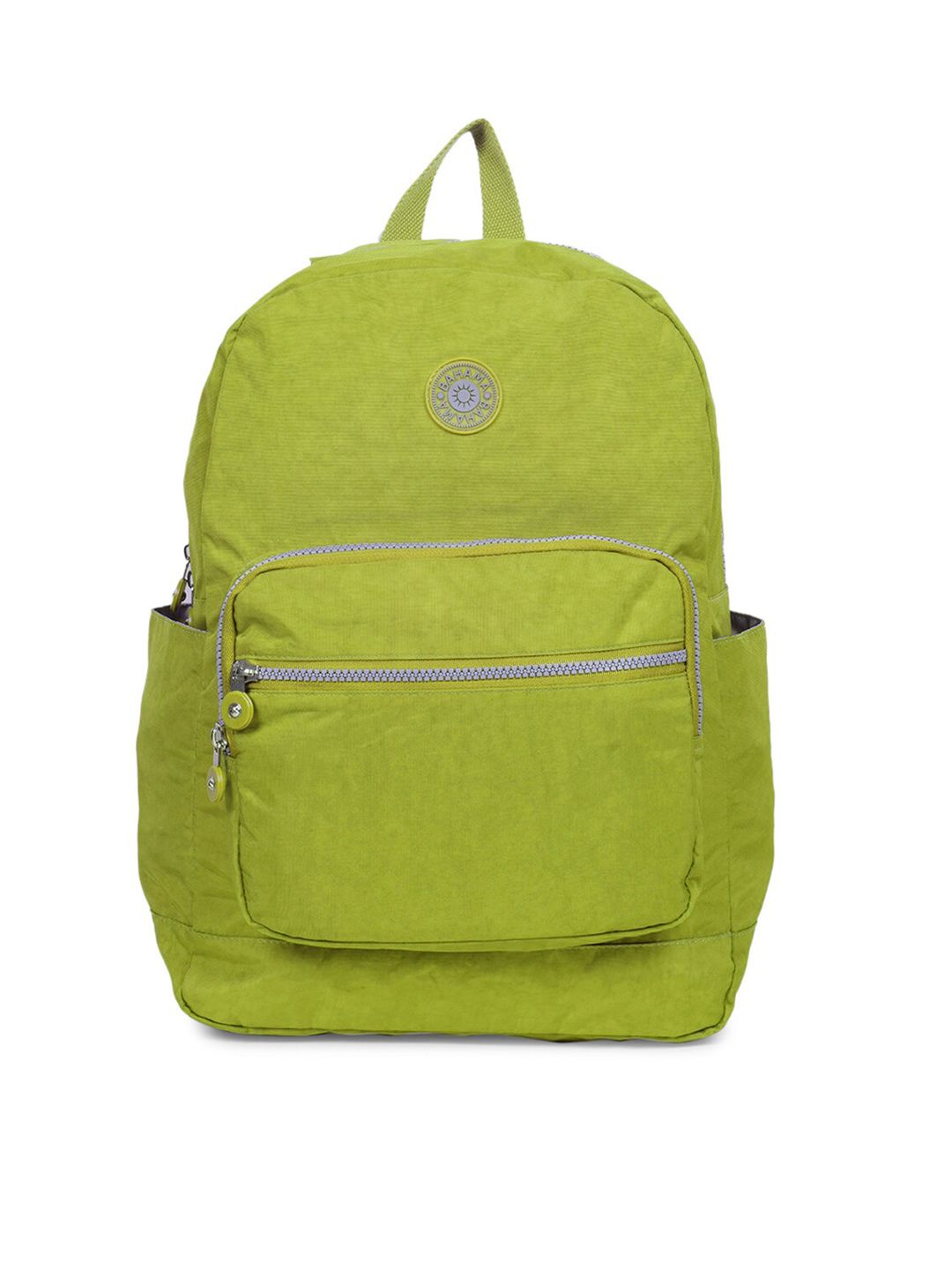 BAHAMA Women Green & Purple Solid Backpack Price in India