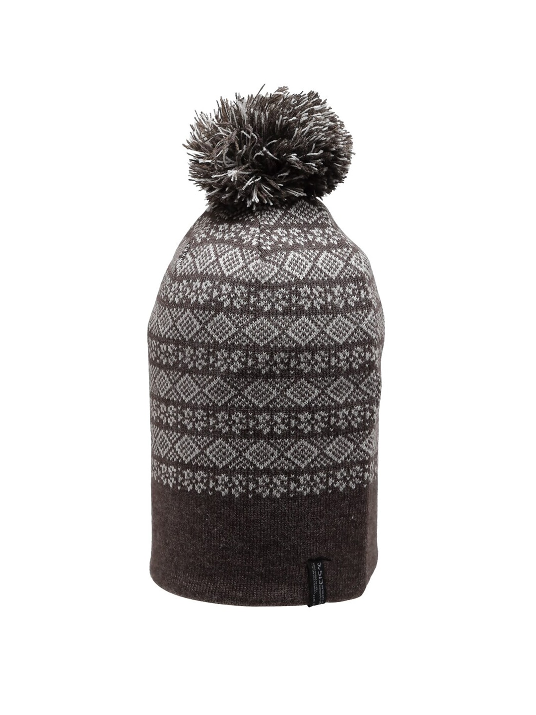 513 Women Coffee Brown & Off White Beanie Price in India