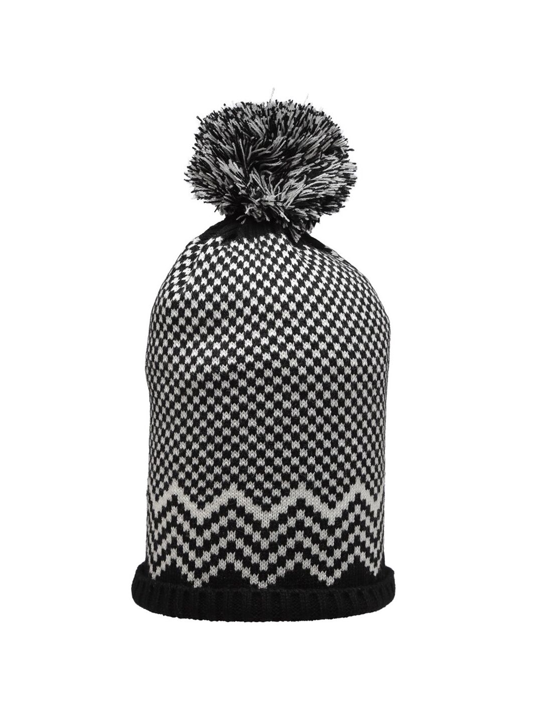 513 Women Black & White Beanie Price in India