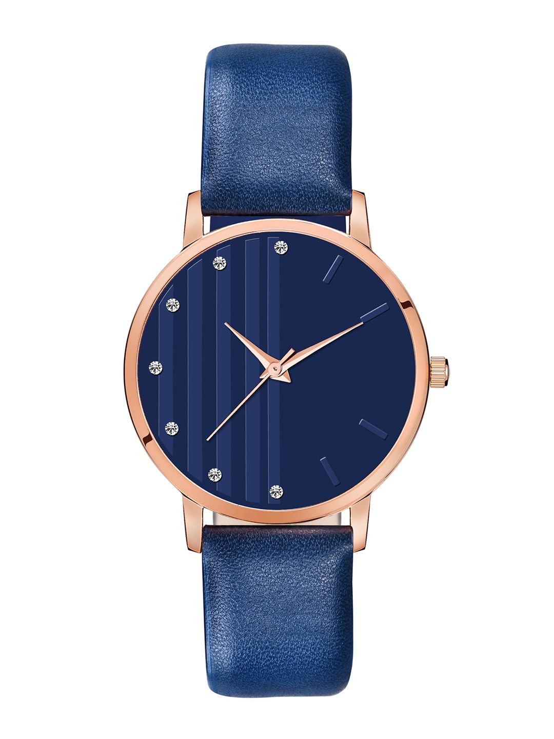 PERCLUTION ENTERPRISE Women Blue Dial & Blue Leather Straps Analogue Watch PE325 Price in India