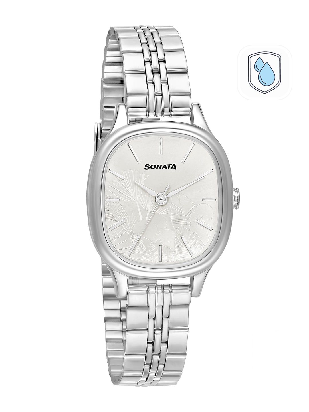 Sonata Linnea Quartz Analog With Silver Dial Watch For Women - Nt8173sm01