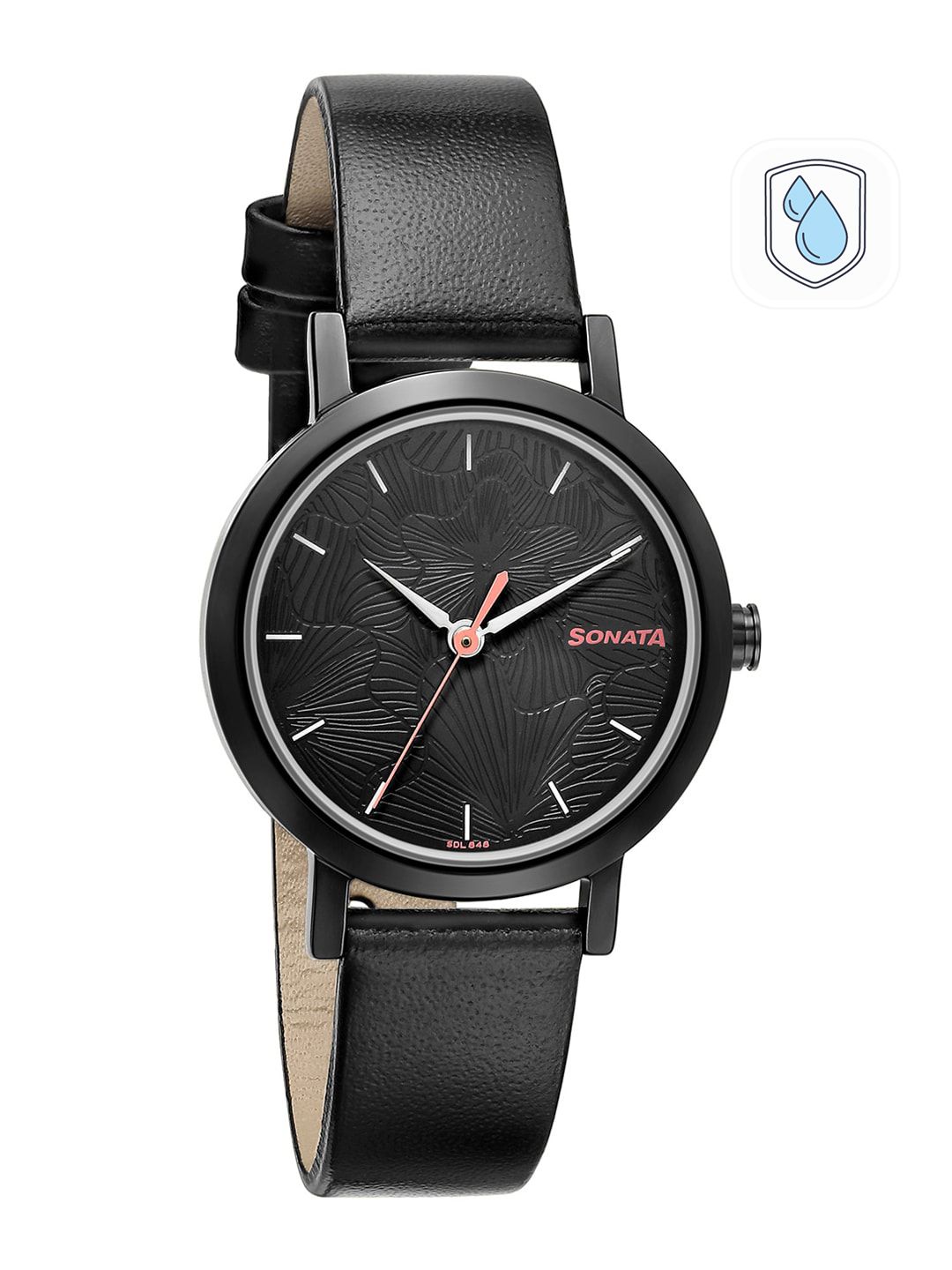 Sonata Linnea Quartz Analog With Black Dial Watch For Women - Nt8174nl01