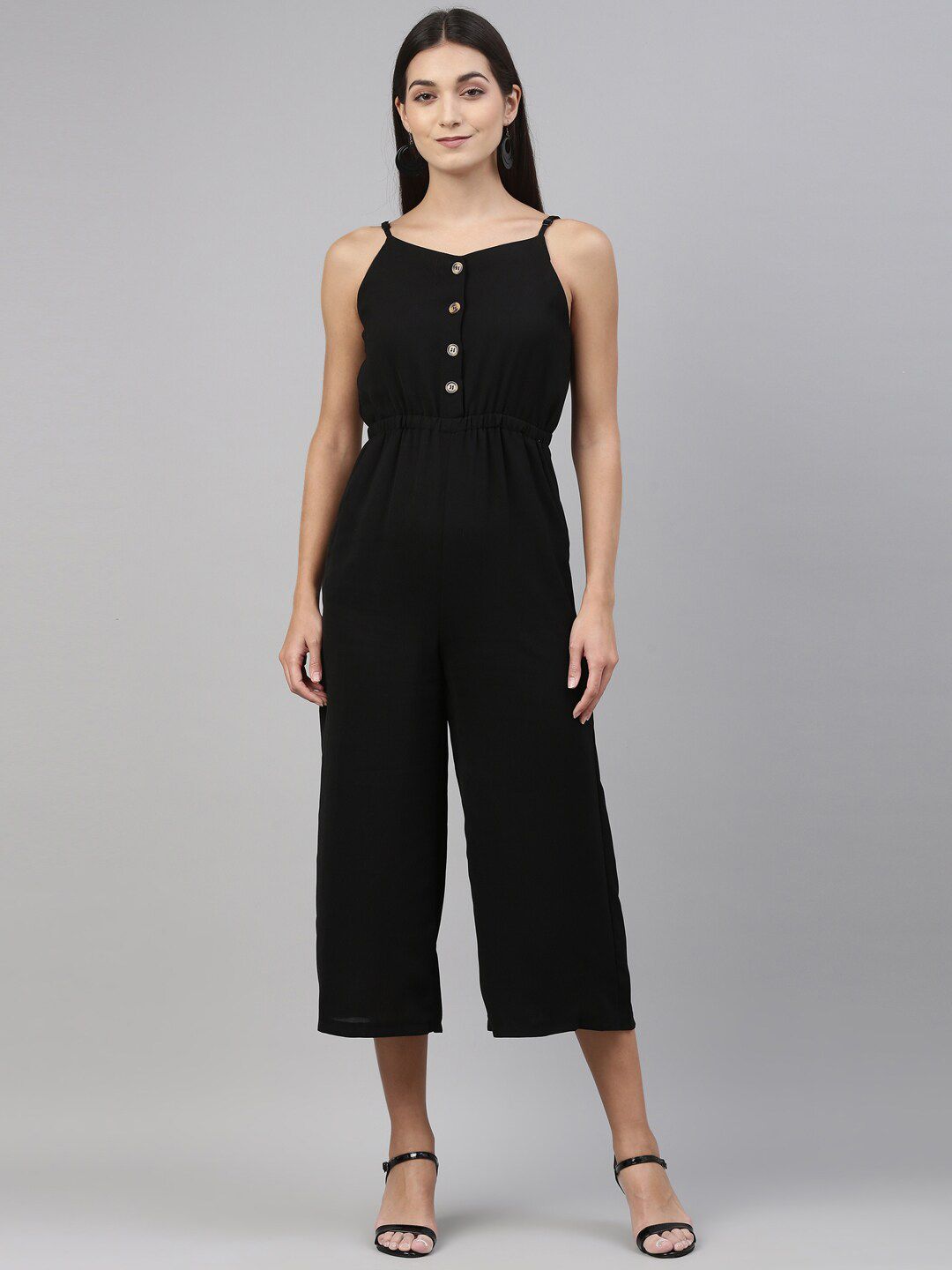 Insua Black Culotte Jumpsuit Price in India