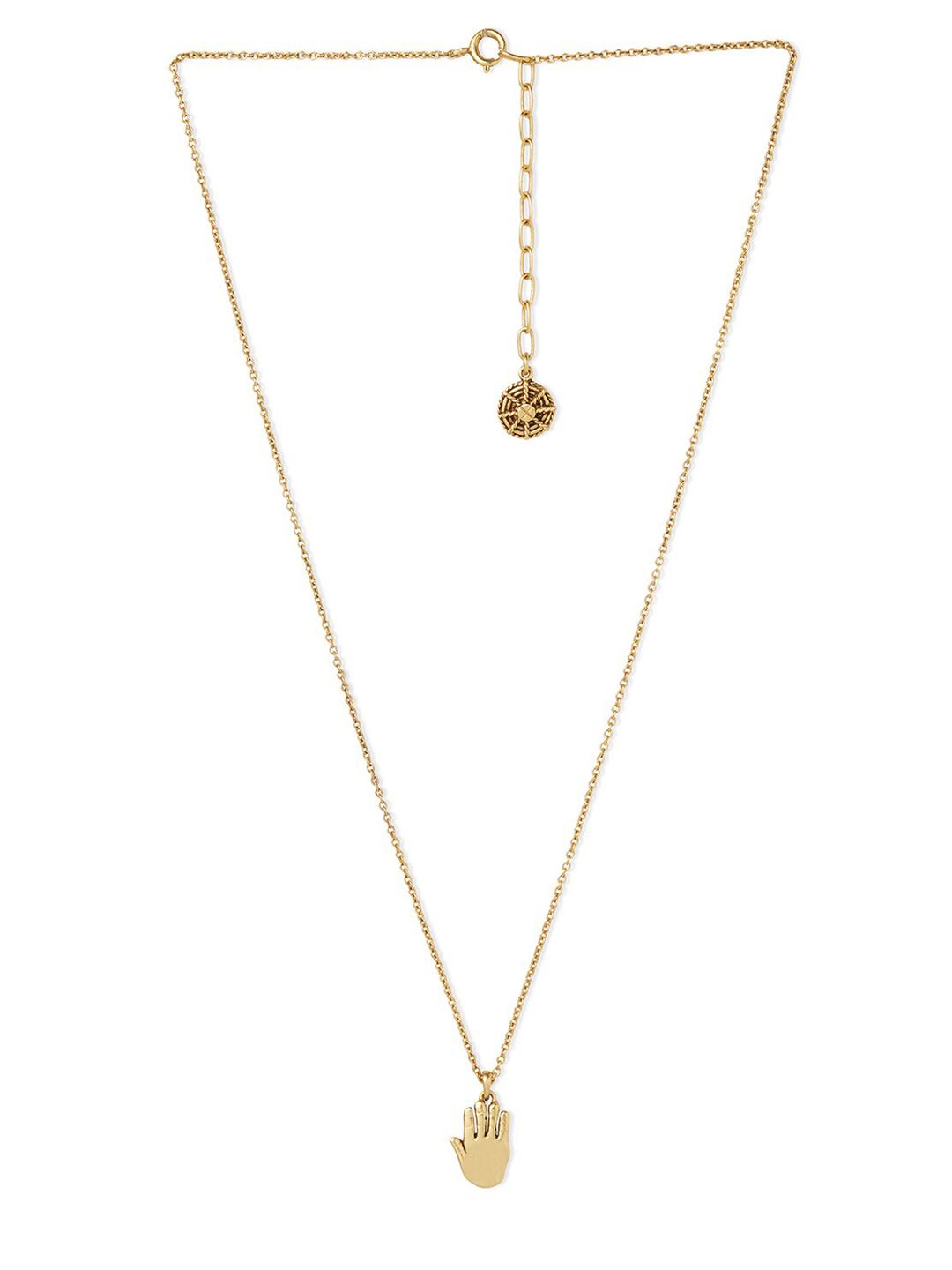 Masaba Women Gold-Toned Palm Pendant With Chain Price in India