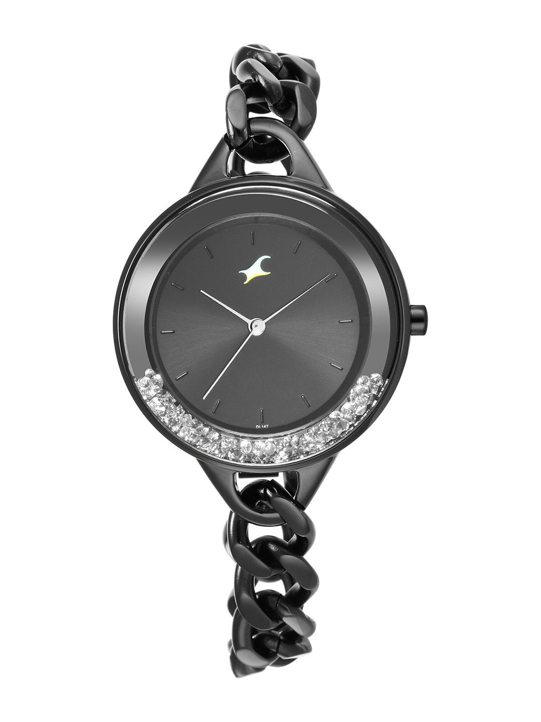 Fastrack Women Black Dial & Stainless Steel Bracelet Straps Analogue Watch 68026NM01 Price in India