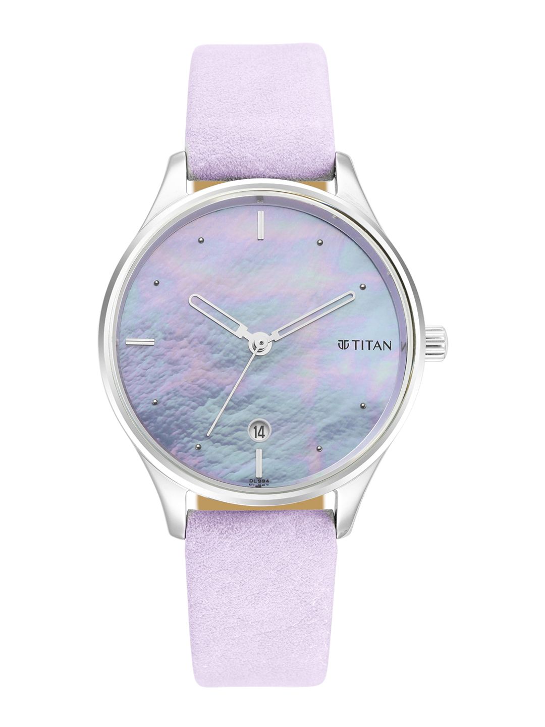 Titan Women Purple Brass Dial & Purple Leather Straps Analogue Watch 2670SL02 Price in India