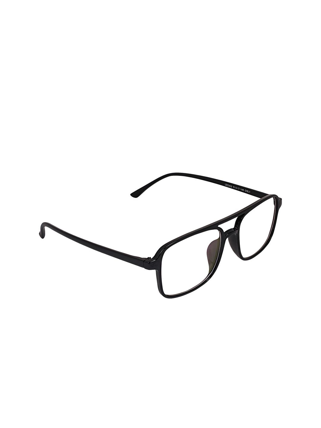 Peter Jones Eyewear Unisex Black Full Rim Square Frames Price in India