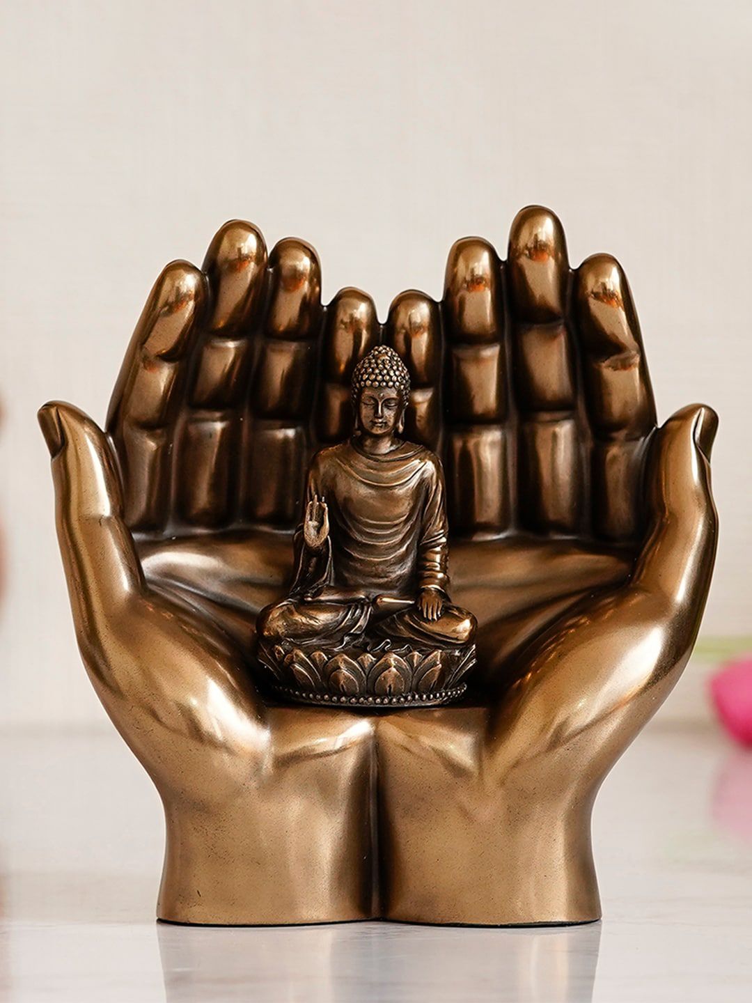 eCraftIndia Brown Lord Buddha Showpiece Price in India