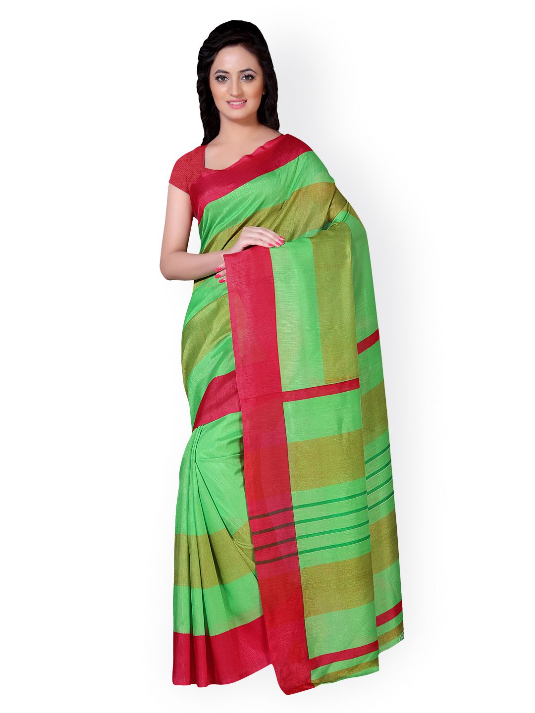 Saree mall Green Art Silk Saree Price in India