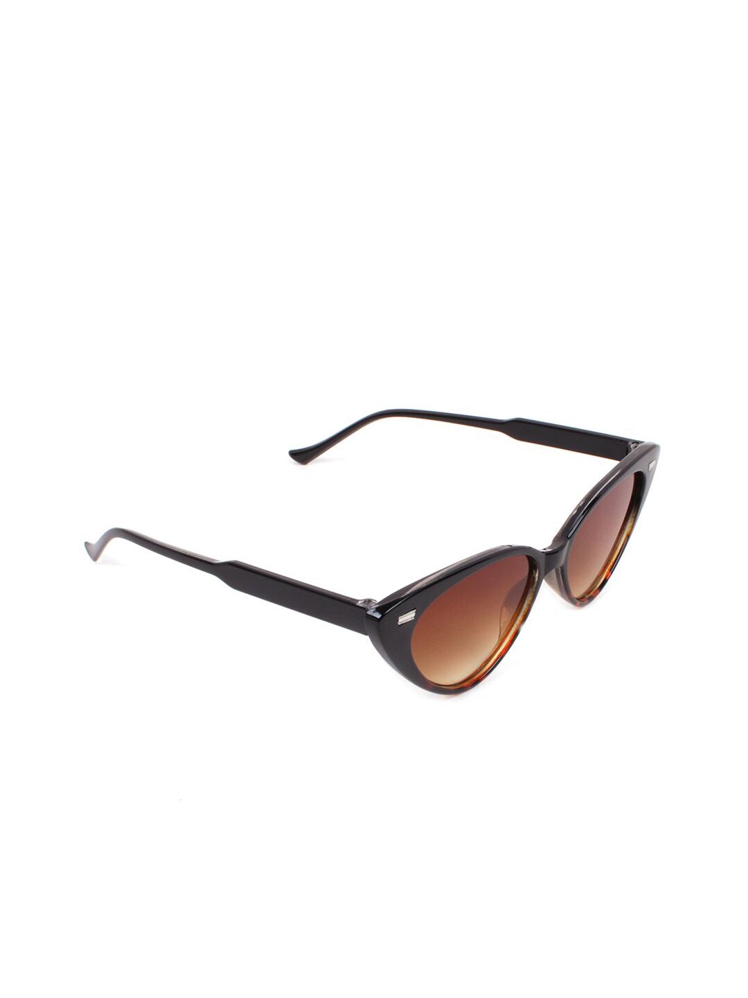 FUZOKU Women Brown Cateye Sunglass Price in India