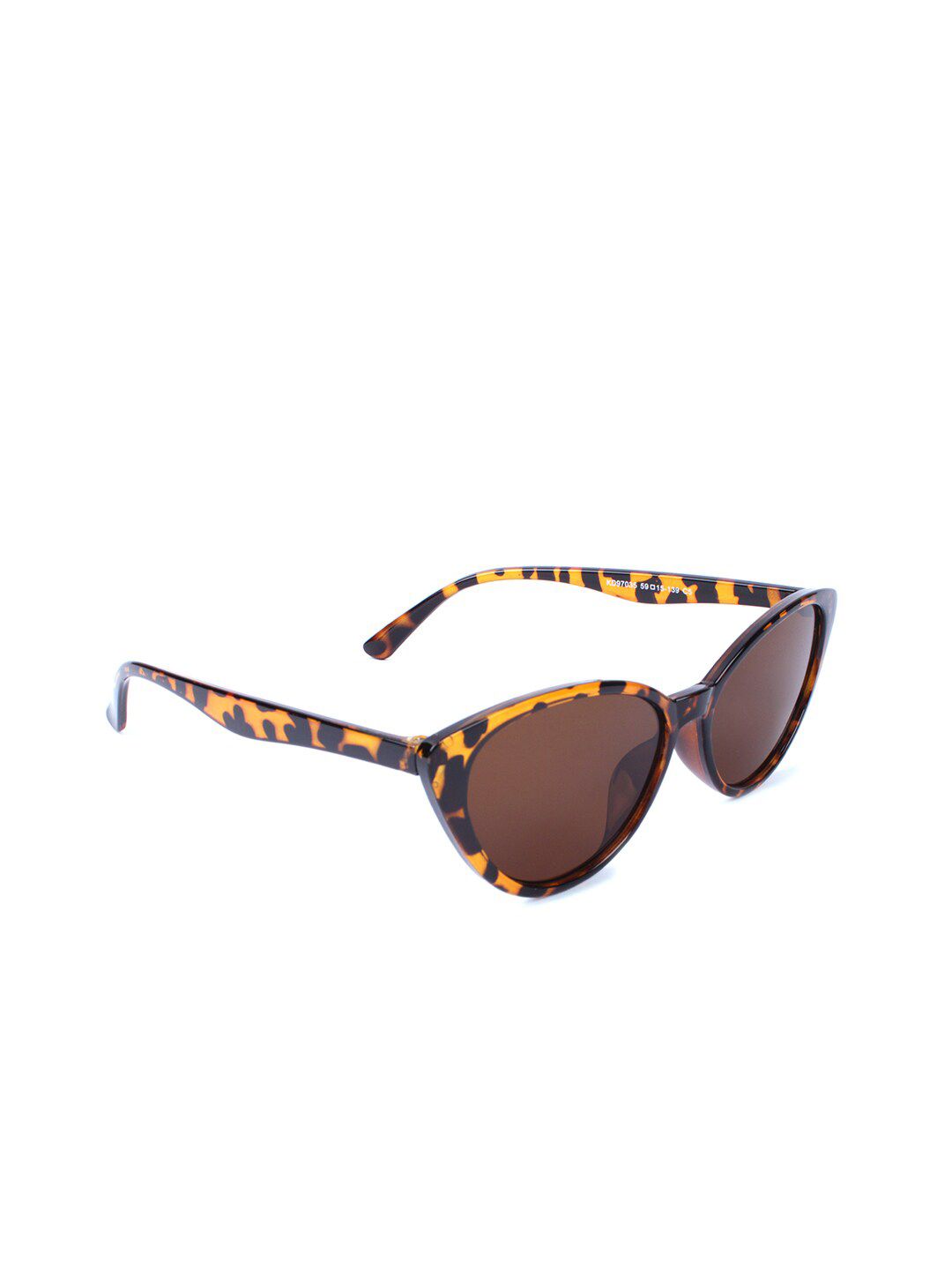 FUZOKU Women Brown Oval Sunglasses Price in India