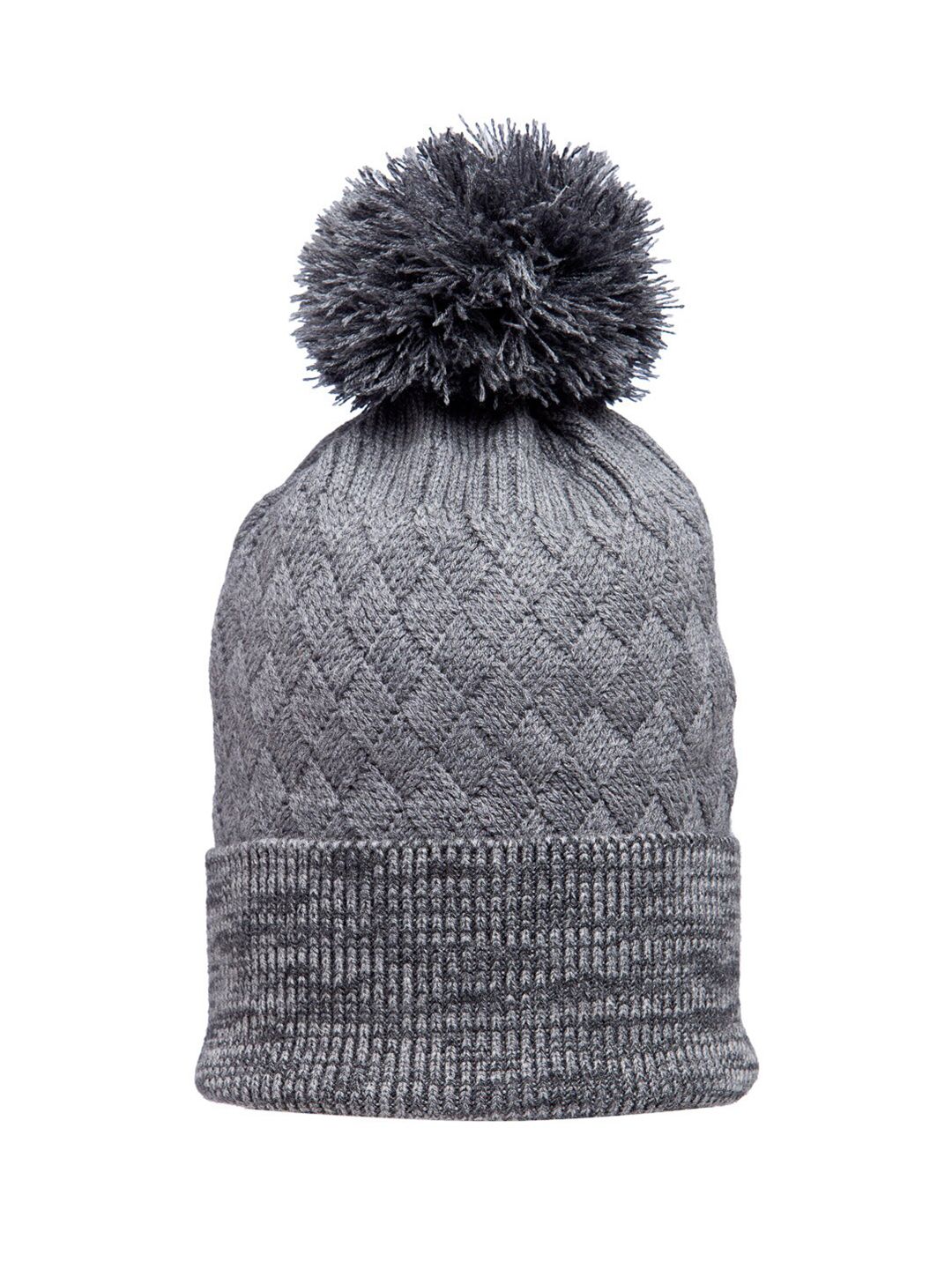 513 Women Grey Melange Beanie Price in India