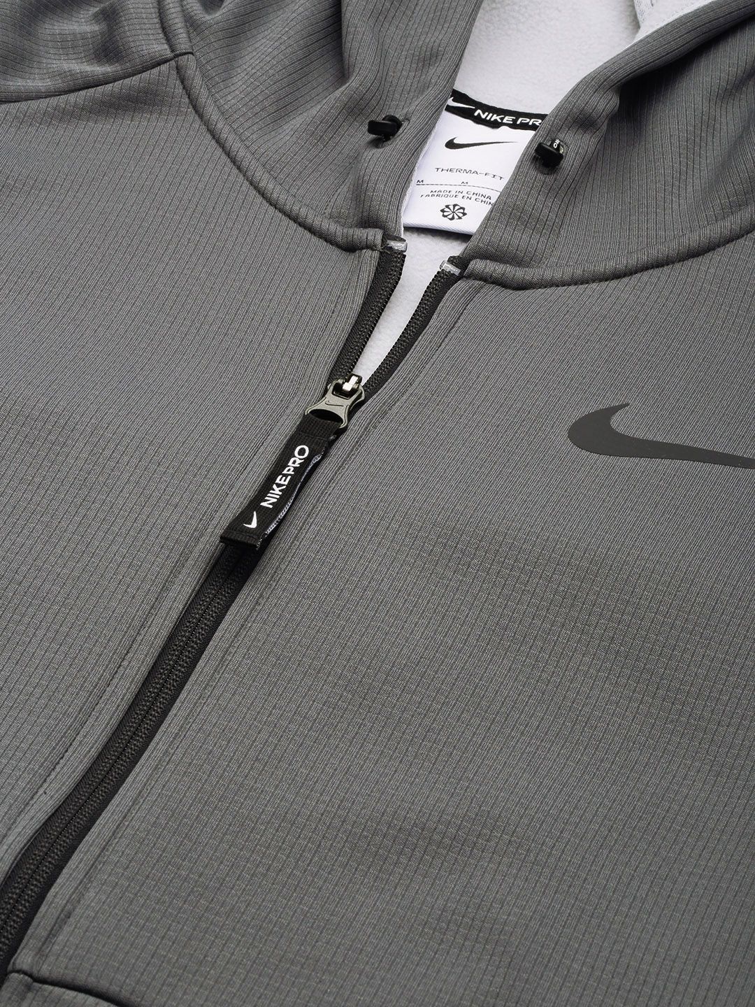 grey nike dri fit jacket
