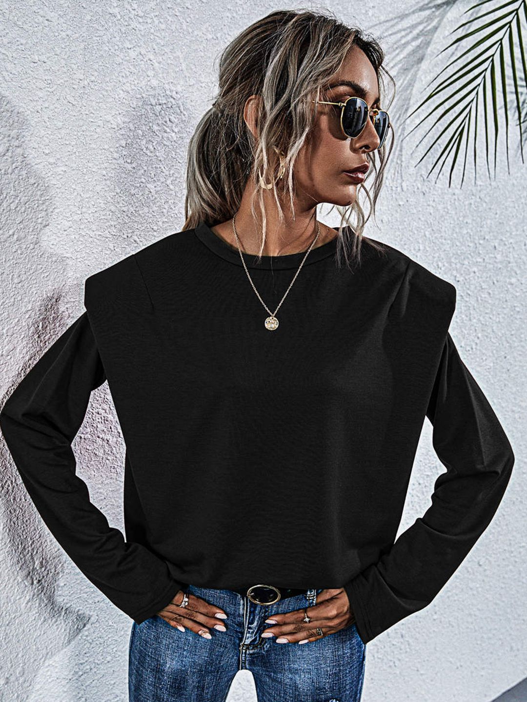 URBANIC Women Black Pullover Sweatshirt Price in India