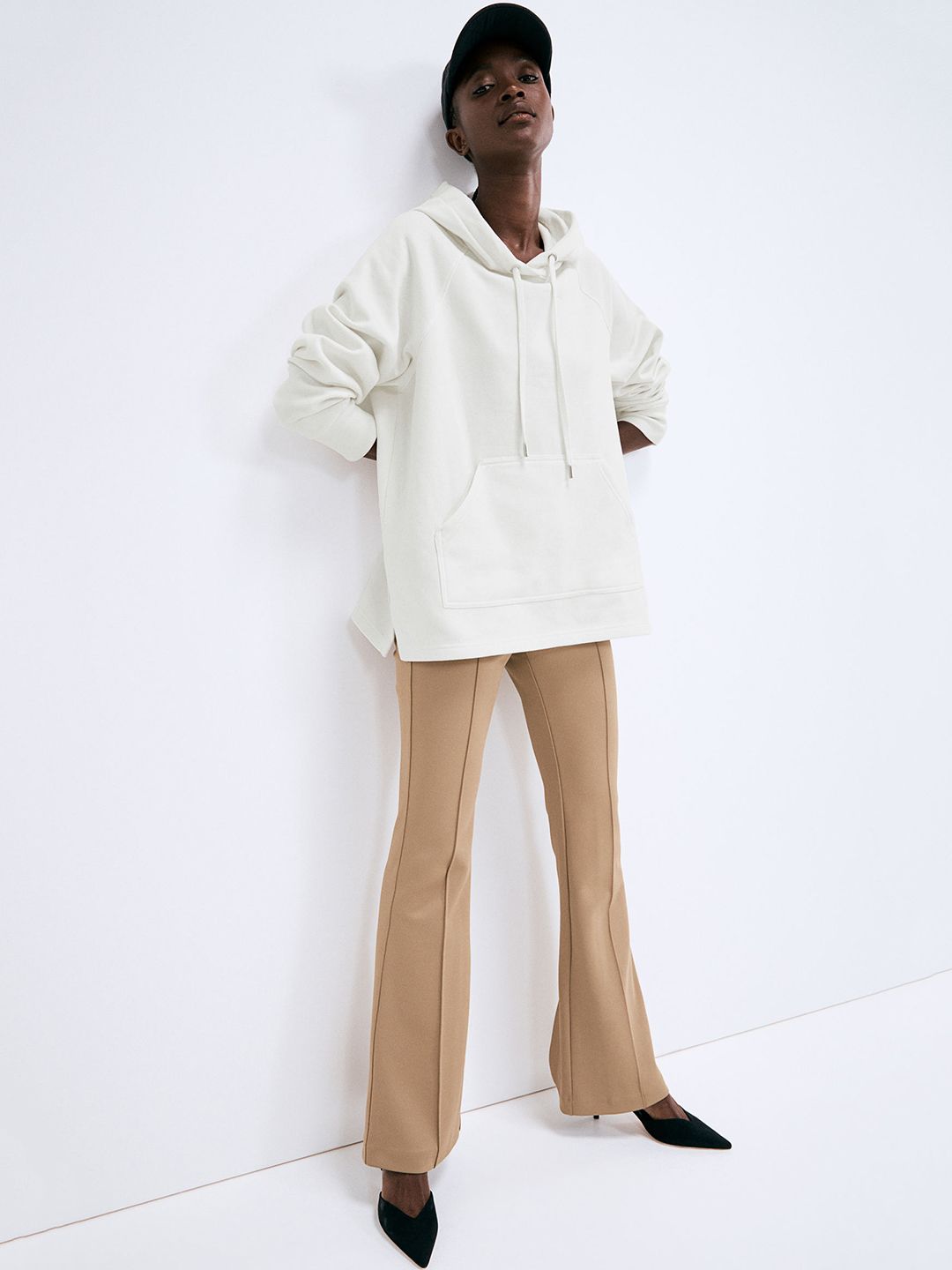 H&M Women White Hoodie