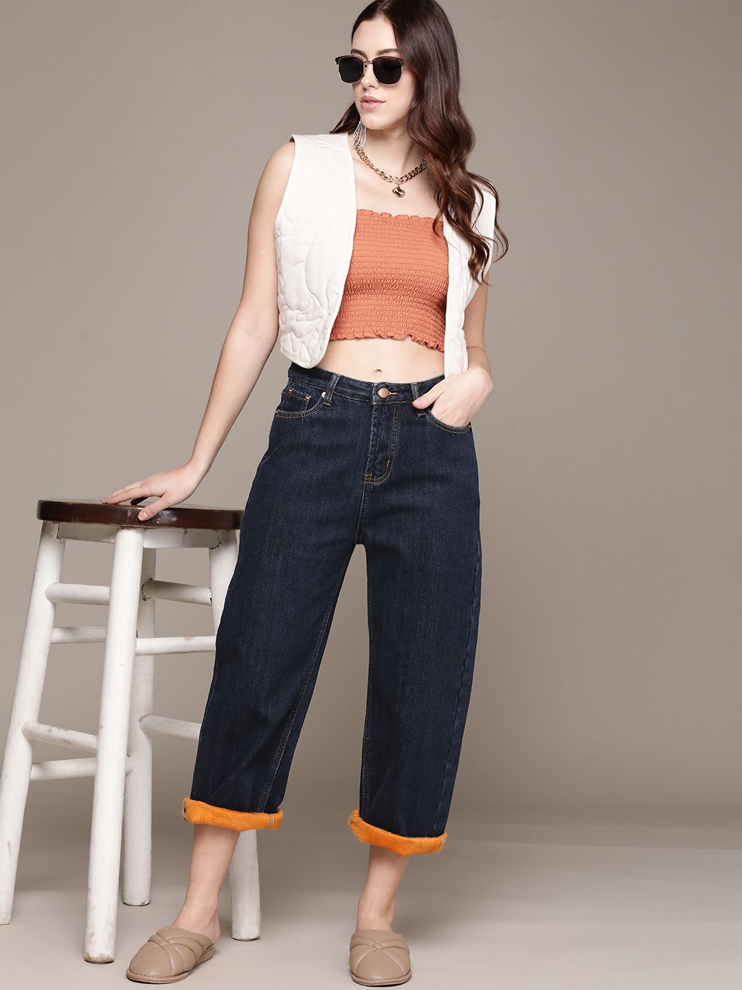 URBANIC Women Blue Straight Fit Jeans Price in India
