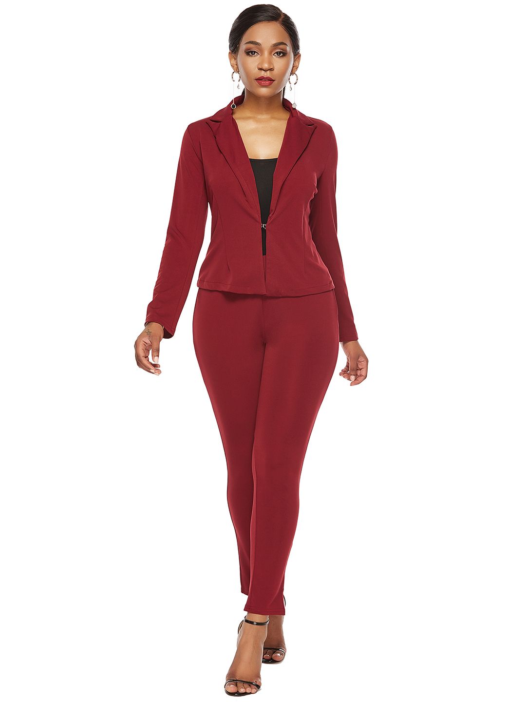 URBANIC Rust Red Solid Co-ord Set Price in India