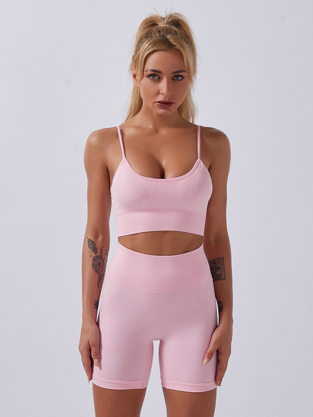 URBANIC Women Pink Solid Gym Tights Price in India