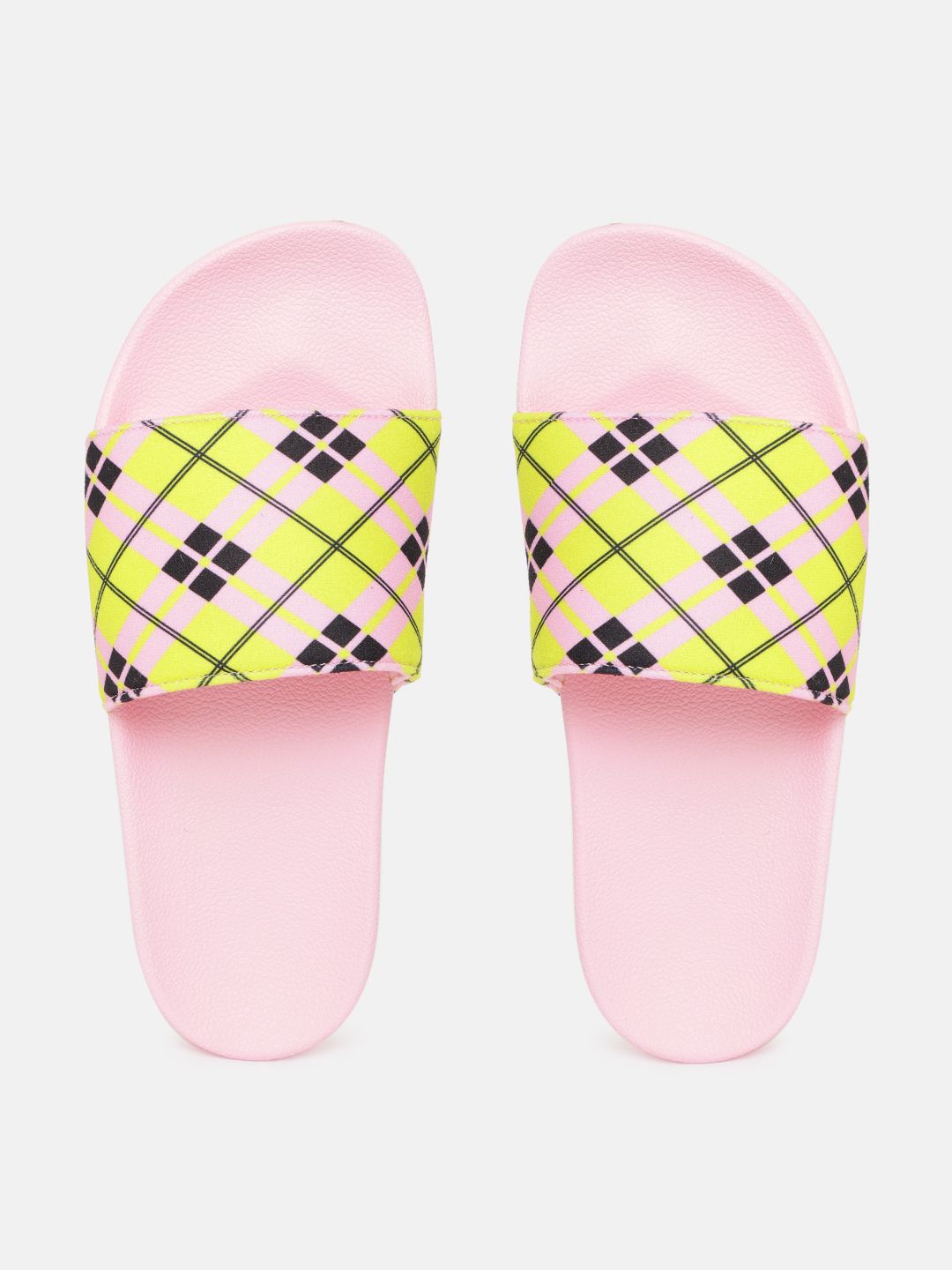 ADIDAS Originals Women Yellow & Pink Printed ADILETTE Sliders Price in India