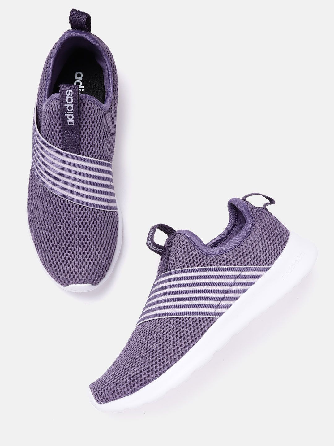 ADIDAS Women Purple and White Contemx Woven Design Running Shoes Price in India