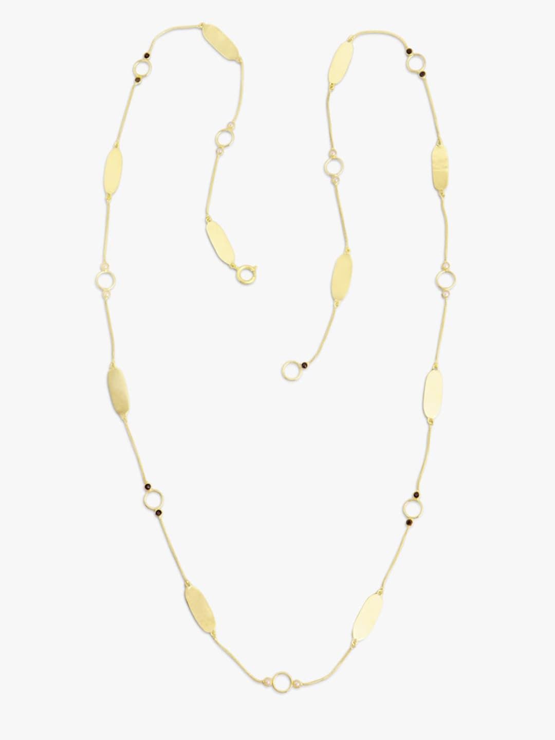 Mikoto by FableStreet Women Gold-Toned & Black Brass Gold-Plated Layered Necklace Price in India