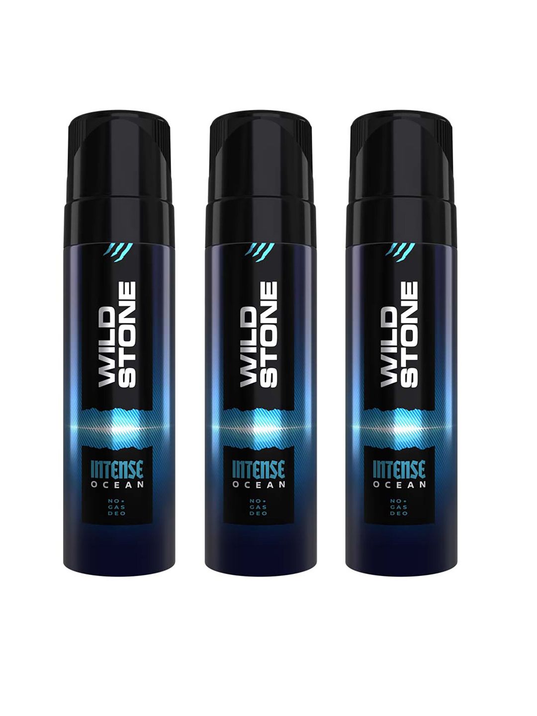 Wild Stone Set Of 3 Intense Ocean No Gas Deodorant - 120ml Each