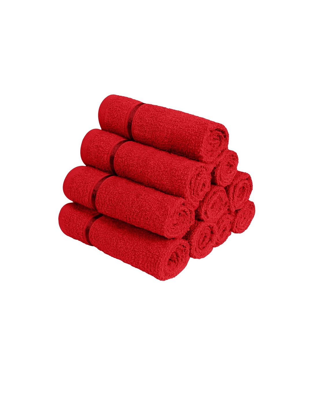 Story@home Set Of 10 Solid 450 GSM Pure Cotton Face Towels Price in India