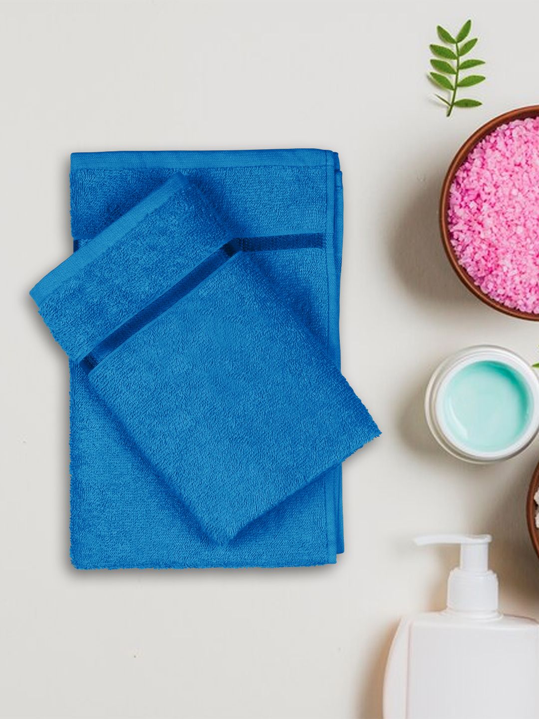 Story@home Set Of 2 Solid 450 GSM Pure Cotton Hand Towels