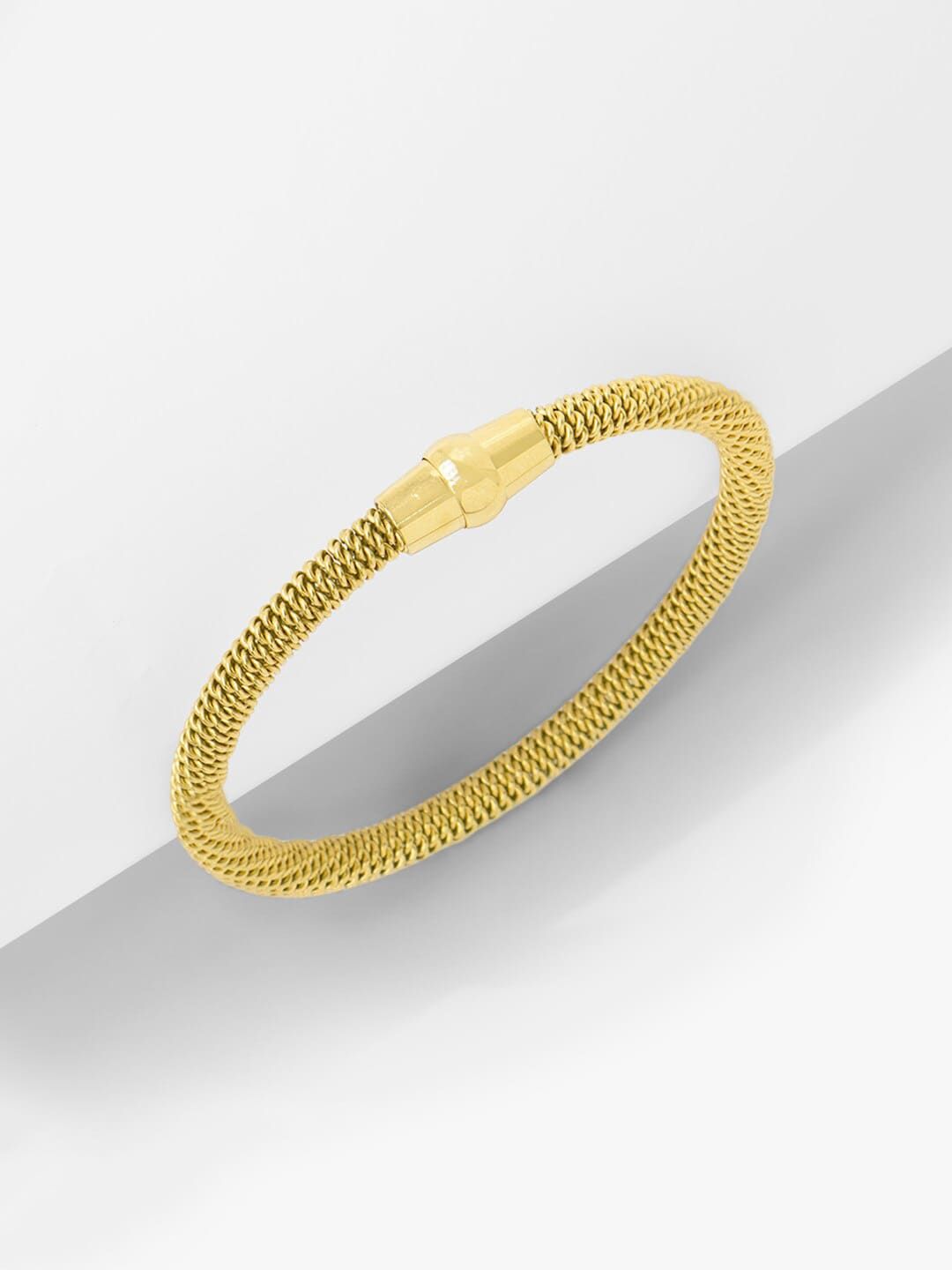Mikoto by FableStreet Women Gold-Plated Brass Mesh Wraparound Bracelet Price in India
