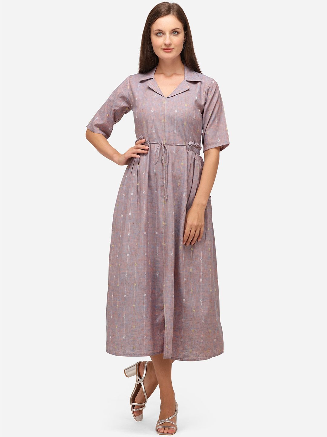 RAISIN Purple Liva Midi Dress Price in India