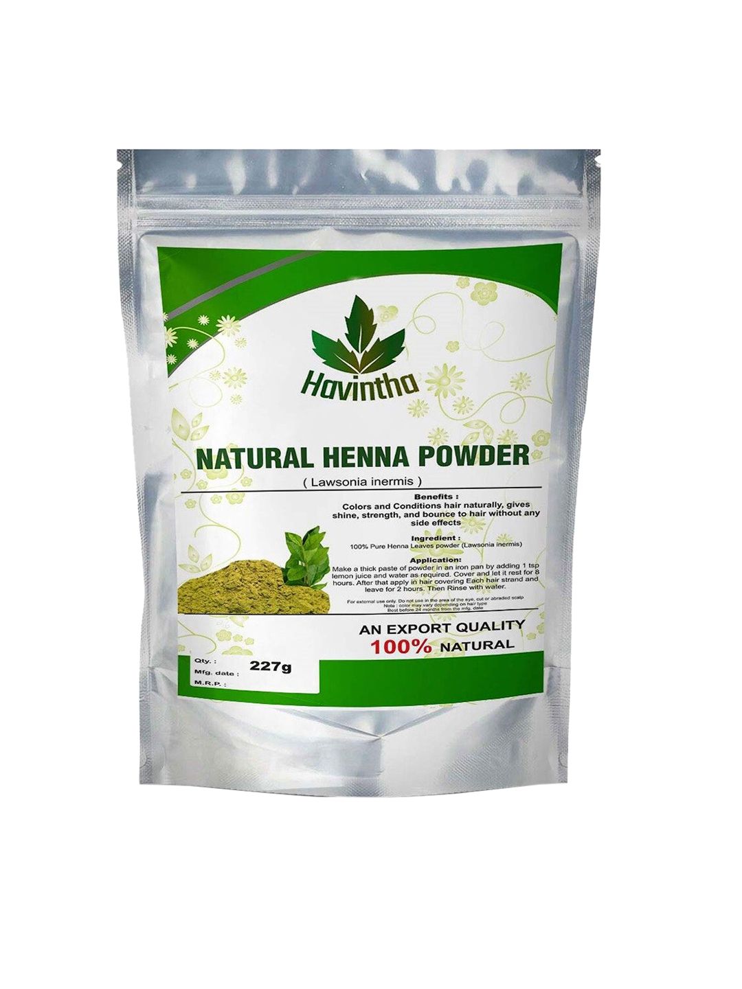 Havintha Natural Lawsonia Inermis Henna Powder 227 g Price in India